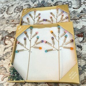 Darice Gold Tree Picks with Colorful Accents